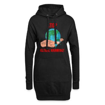 Jour de la Terre Environnement de la Terre - Sweat-shirt à capuche long Femme - noir - Devant