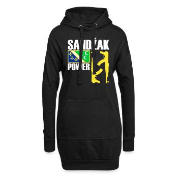 Sandzak Power, Cool Sandzak Fighter, Sandzak Flag - Hoodie Dress - black - Front