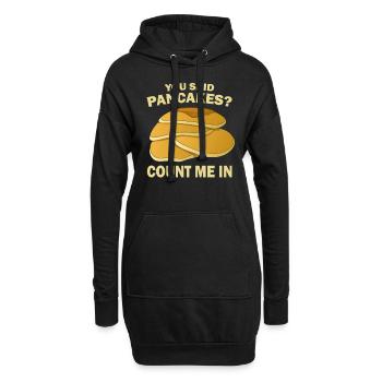 Pancakes Eierkuchen Geschenk I Frühstück Pancake - Hoodie-Kleid - Schwarz - Vorne