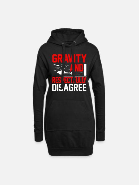 Hubschrauber Pilot Geschenk I Helikopter Heli - Hoodie-Kleid - Schwarz