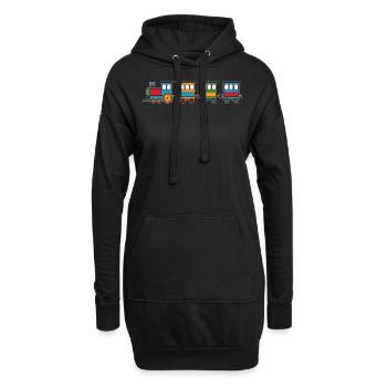 Zug - Hoodie-Kleid - Schwarz - Vorne