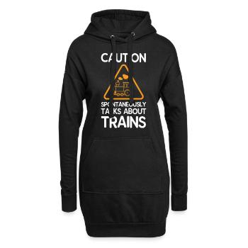 Zug - Hoodie-Kleid - Schwarz - Vorne