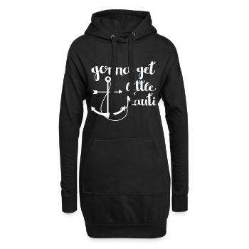 Nautik Frech Wortspiel - Hoodie-Kleid - Schwarz - Vorne