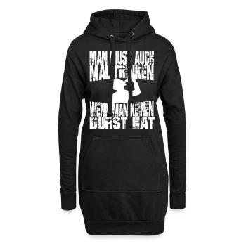 lustige Sprüche bayerisch Bier Wiesn - Hoodie-Kleid - Schwarz - Vorne