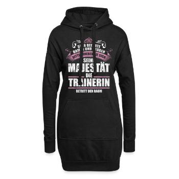 Trainerin Sprüche Geschenk - Hoodie-Kleid - Schwarz - Vorne