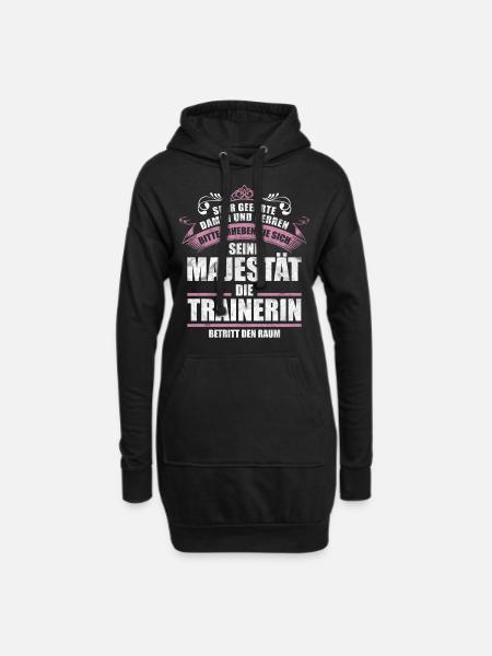 Trainerin Sprüche Geschenk - Hoodie-Kleid - Schwarz