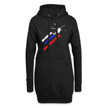 Pilote d'hélicoptère cadeau je hélicoptère hélicoptère - Sweat-shirt à capuche long Femme - noir - Devant