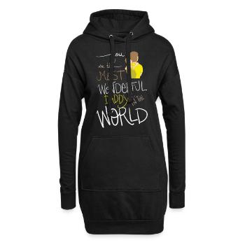 You Are The Most Wonderful Daddy In The World - Hoodie-Kleid - Schwarz - Vorne