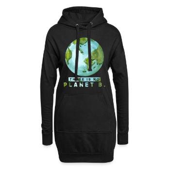 Earth Day Planet - Hoodie-Kleid - Schwarz - Vorne