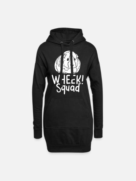 Meerschweinchen - Hoodie-Kleid - Schwarz