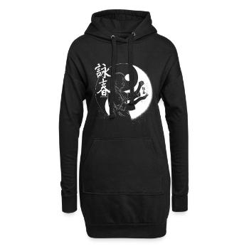 WingTsun Kung Fu - Hoodie-Kleid - Schwarz - Vorne