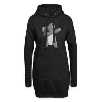Koala - DAB / Tanzen / dabbing / dabben - Hoodie-Kleid - Schwarz - Vorne