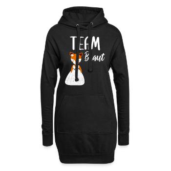 Team Braut Bride Fuchs Füchse JGA Party - Hoodie-Kleid - Schwarz - Vorne