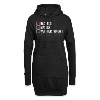Master Studium Uni - Hoodie-Kleid - Schwarz - Vorne