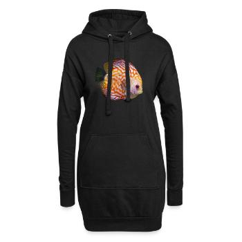 Discus discus cichlid I aquarium hobby - Sweat-shirt à capuche long Femme - noir - Devant