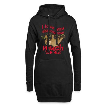 Paresse - Sweat-shirt à capuche long Femme - noir - Devant