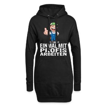Handwerker - Hoodie-Kleid - Schwarz - Vorne