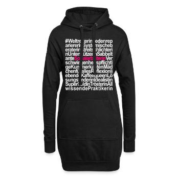 Sozialarbeiterin Sozialpädagogin Pädagogik - Hoodie-Kleid - Schwarz - Vorne