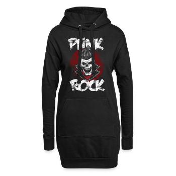 Punk Punrkocker Totenkopf Punks Punker Musik - Hoodie-Kleid - Schwarz - Vorne
