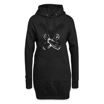 Straight Edge Vegan, gegen Drogen, Punk - Hoodie-Kleid - Schwarz - Vorne