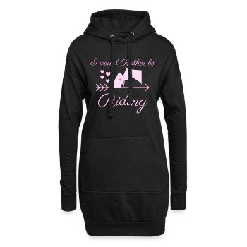 i would rather be riding - Hoodie-Kleid - Schwarz - Vorne