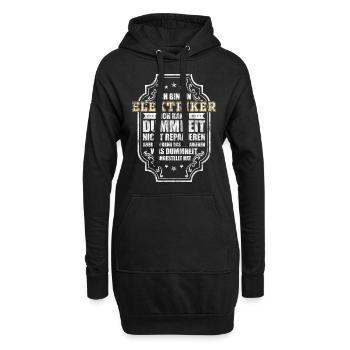 Elektriker Strom Spannung - Hoodie-Kleid - Schwarz - Vorne