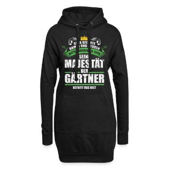 Gartenarbeit Gärtner Sprüche Geschenkidee - Hoodie-Kleid - Schwarz - Vorne