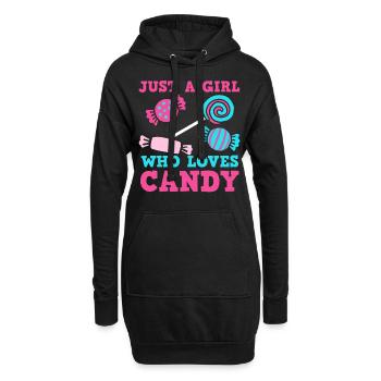 Trucs ou bonbons d'Halloween - Sweat-shirt à capuche long Femme - noir - Devant