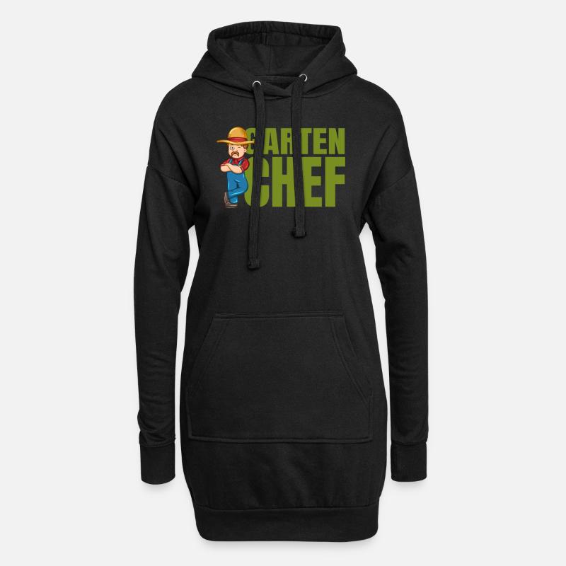 Garten Chef - Hoodie-Kleid - Schwarz