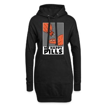 Antidepressiva Katzen Outfit für Katzenliebhaber - Hoodie-Kleid - Schwarz - Vorne
