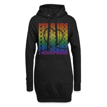 Fierté gai - Sweat-shirt à capuche long Femme - noir - Devant