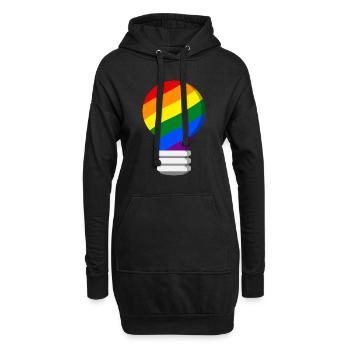 Gay Pride - Sweat-shirt à capuche long Femme - noir - Devant