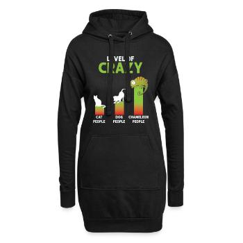 Chamäleon Mutter Chamäleon Vater Chamäleon Menschen - Hoodie-Kleid - Schwarz - Vorne