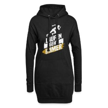 Marathonläufer Marathonlauf Marathon Läufer - Hoodie-Kleid - Schwarz - Vorne
