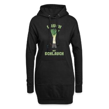 Lauch mit Schlauch Fitness Beginner Pumper - Hoodie-Kleid - Schwarz - Vorne