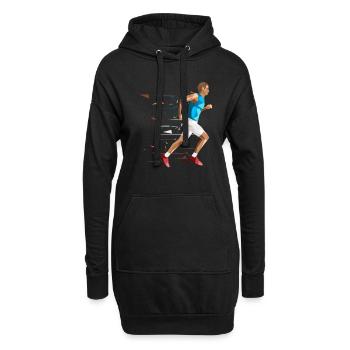 Marathonläufer Marathon Läufer Marathonlauf - Hoodie-Kleid - Schwarz - Vorne