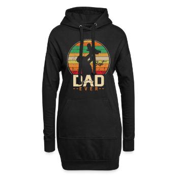 Bester Papa - Hoodie-Kleid - Schwarz - Vorne