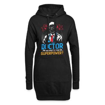 Docteur Docteur - Sweat-shirt à capuche long Femme - noir - Devant