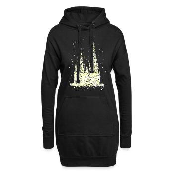 Kölner Dom - Hoodie-Kleid - Schwarz - Vorne