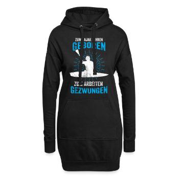 Kajak Kajakboot - Hoodie-Kleid - Schwarz - Vorne