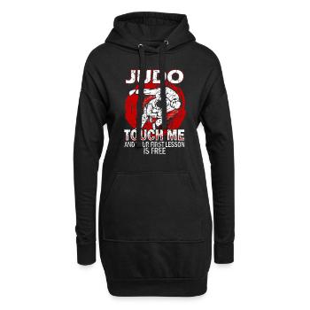 Judo - Sweat-shirt à capuche long Femme - noir - Devant