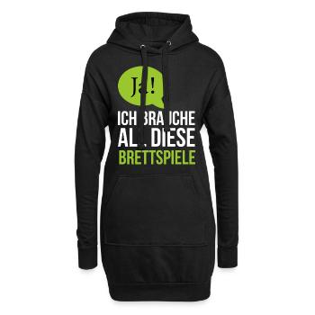 Brettspiel Brettspiele Tabletop RPG Schach Witzig - Hoodie-Kleid - Schwarz - Vorne