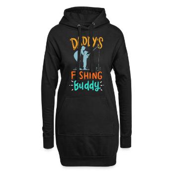 Angeln Vater Sohn - Hoodie-Kleid - Schwarz - Vorne