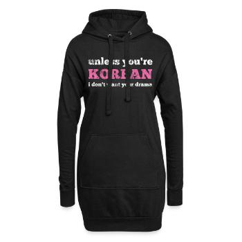 K-Pop - Hoodie-Kleid - Schwarz - Vorne
