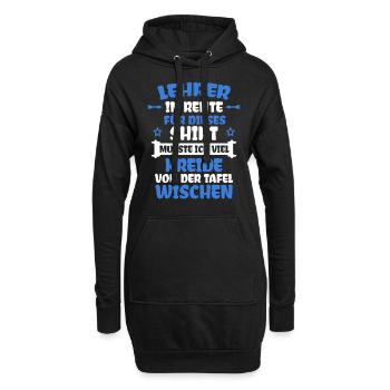 Retraités Pour Ce T-shirt J’ai dû Lange - Sweat-shirt à capuche long Femme - noir - Devant