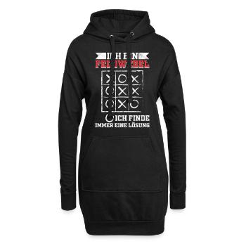 Feldwebel lustige Geschenkidee - Hoodie-Kleid - Schwarz - Vorne