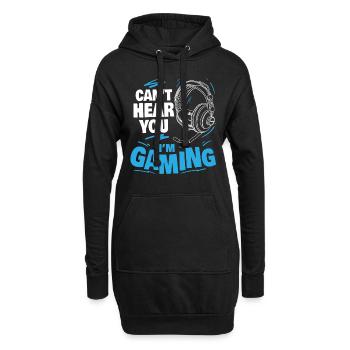 Can't hear you I'm Gaming Gamer's Gift - Hoodie Dress - black - Front