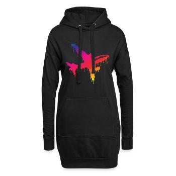 Avion - Sweat-shirt à capuche long Femme - noir - Devant