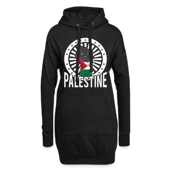 Palestiniens palestiniens - Sweat-shirt à capuche long Femme - noir - Devant