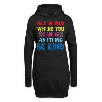 Autismus - Hoodie-Kleid - Schwarz - Vorne